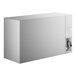 A white rectangular Avantco back bar cooler with a small glass door.