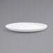 A white round porcelain platter.