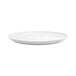 A large, round, bright white porcelain platter.