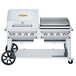 a large silver barbecue grill
