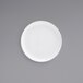 A Front of the House Harmony bright white porcelain plate on a gray background.