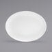 A bright white oval porcelain platter.