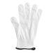 A MercerGuard white cut-resistant glove with black trim.