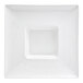 A bright white, wide rim square porcelain bowl with an 8 oz. capacity.