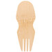 Bambu 062100 3 1/2 inch Disposable Bamboo Spork - 250/Case