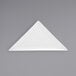 A Front of the House triangle shaped porcelain plate in bright white.