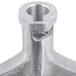 A close up of a Hobart aluminum flat beater.