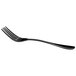 a black spoon with a long curved handle