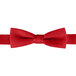 A red poly-satin bow tie with an adjustable band.