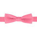 A close-up of a Henry Segal hot pink poly-satin bow tie with an adjustable band.