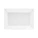 A rectangular bright white porcelain plate.