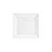 A bright white square porcelain plate.