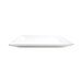 A white square porcelain plate with slightly raised edges.