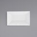 A white rectangular bowl on a gray background.