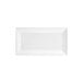 A rectangular bright white porcelain plate.