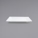 A Front of the House Kyoto bright white square porcelain plate on a gray surface.