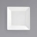 A white square plate with a square center.