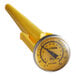 A yellow AvaTek 5-inch HACCP pocket probe dial thermometer with a calibration wrench, designed for poultry.