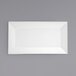 A white rectangular Front of the House Kyoto porcelain platter.