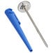 A blue plastic and metal AvaTemp pocket probe thermometer with a calibration wrench.