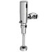 A Zurn chrome plated metal urinal flush valve.