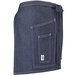 A Mercer Culinary denim waist apron with pockets.