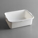 A white Tablecraft high density polyethylene bus tub.