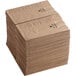 A large stack of brown Hoffmaster Earth Wise dinner napkins.