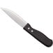 A Choice steak knife with a black handle.