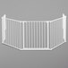 A close-up of a white L.A. Baby Hearth Safety Gate panel with bars.