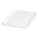 A white plastic lid for a Carlisle Comfort Curve bus tub.
