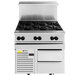 a large stainless steel stove