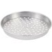 An American Metalcraft heavy weight aluminum round pizza pan with holes.