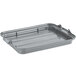 A Vollrath gray rectangular high density polyethylene raised snap-on bus tub lid.