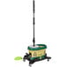 A green Bissell CycloMop with a yellow handle in a green bucket.
