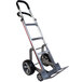 A silver Magliner hand truck with black wheels and a horizontal loop handle.