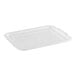 A white high density polyethylene lid for a Vollrath bus tub.