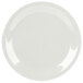 A white Carlisle melamine salad plate with a white rim.