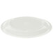 A white Carlisle melamine salad plate with a round rim.