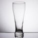 A clear Libbey Giant Pilsner Glass on a white background.