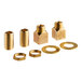 A T&S brass elbow installation kit with brass threaded fittings and nuts.