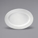Noritake N7010000350 Ovation 10 3/8 inch x 7 3/4 inch Oval Bright White Wide Rim Porcelain Platter by Oneida - 36/Case