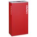 A red rectangular paper receptacle with white text reading "Paper"