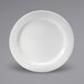 Noritake N7020000124 Glacier 7 1/8 inch Bright White Embossed Medium Rim Porcelain Plate by Oneida - 36/Case