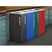 A row of rectangular Ex-Cell Kaiser Kaleidoscope XL plastic receptacles in different colors.