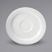 Noritake N7020000500 Glacier 6 inch Bright White Embossed Porcelain Saucer by Oneida - 36/Case