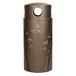 An Ex-Cell Kaiser brown steel recycle bin with bamboo leaves.