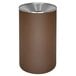 A brown steel Ex-Cell Kaiser waste receptacle with a silver lid.