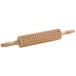 A Linden Sweden beech wood rolling pin with deep notches on the roller and a wooden handle.