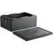 A black rectangular Cambro Cam GoBox with a lid.